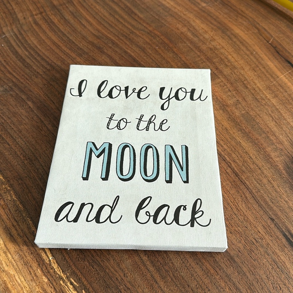 Love you to the moon and back art canvas